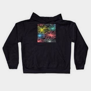 pop art flower pattern Kids Hoodie